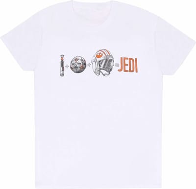 Disney Star Wars - Jedi Calculation Mens Tshirt - L - Wit