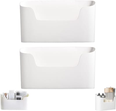 Dailygoods- Opbergdoos - 2 Stuks - Zelfklevend - Multifunctioneel - Keuken/Badkamer - Ruimtebesparend - ABS-Kunststof - Opbergmand