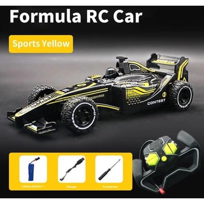 Nieuwe Mini F1 Afstandsbediening Auto Oplaadbare Moving Racing Blijvende 2.4G High-Speed ​​Drifting Sportwagen Jongen Kinderen speelgoed Geschenken geel