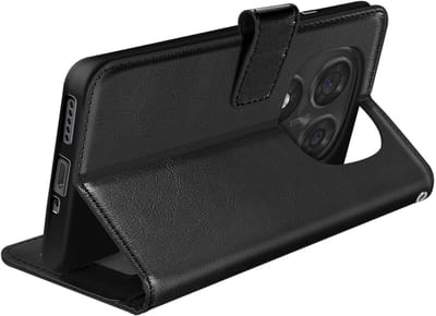 Mayaxess, Hoesje voor Redmi Note 14 Pro en 14 Pro Plus Portemonnee met riempje, Zwart