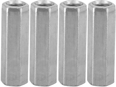 Allecto - Hexagonale Lange Moeren - 10 Stuks - Stalen Moeren voor Bevestiging - Bevestigingsmateriaal - Voor Reparatie - Geschikt voor Diverse Toep...