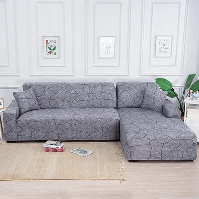 Housses de canapé élastiques pour salon housses extensibles housse de canapé sectionnelle housse de fauteuil d'angle en forme de L 1/2/3/4 places 1 pièce Large(190-230cm)1pc