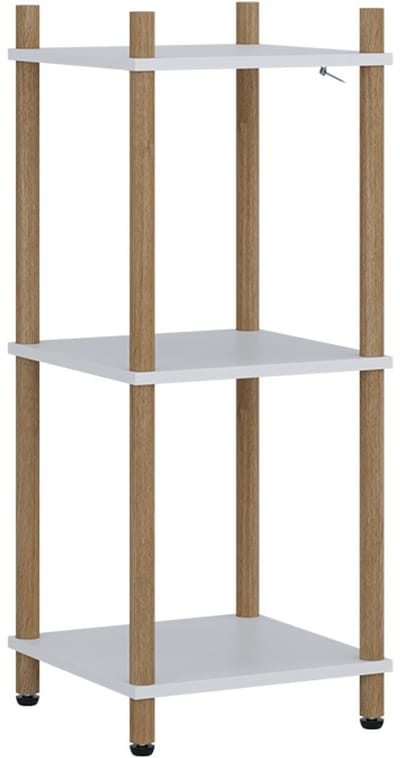 Vicco Bivio Hoekrek – 30 x 72 cm 3 planken Wit/dennenhout