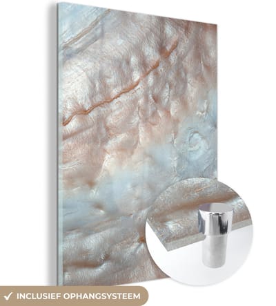 MuchoWow® Glasschilderij 30x40 cm - Schilderij acrylglas - Schelpen - Abstract - Natuur - Foto op glas - Schilderijen