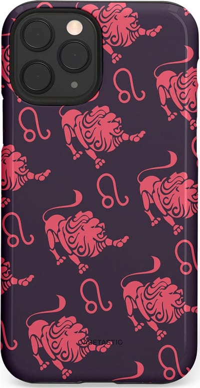 Casetastic Hoesje Geschikt voor Apple iPhone 11 Pro - Stijlvolle Beschermende Duo-layer Case - Zodiak leeuw