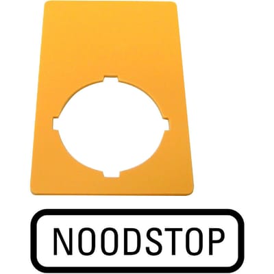 Eaton Noodstoplabel 50x33mm Geel - 216475 [2 Stuks]