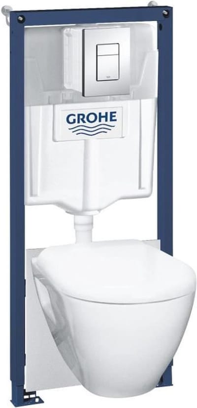 Grohe Solido - Voorwand montageset, toilet en softclose zitting, Skate Cosmopolitan bedieningsplaat, chroom 39468000