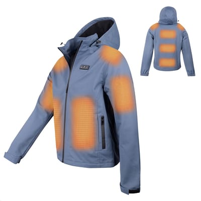 HEATDRY® Clothing - Verwarmde Jas Heren - Softshell Jas Heren - HeatFlex LITE - Navy - Maat: XS
