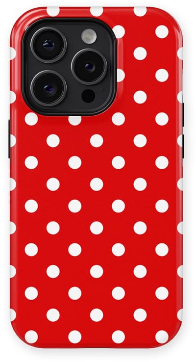 Polka Dots Hoesje geschikt voor iPhone 14 Pro | Geschikt Voor Mag | Stippen Design Backcover geschikt voor iPhone 14 Pro Classic Red