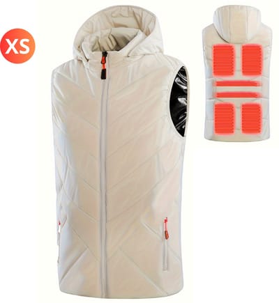 Nivard Verwarmde Bodywarmer - Heated Vest - Elektrische Bodywarmer - Extra Warm - Wit - Vrouwen - Maat XS