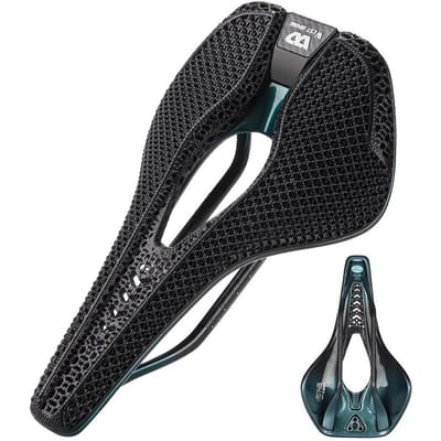 Selle de vélo imprimée en Fiber de carbone 3D, selle de vélo respirante, siège de vélo de route ultraléger vert