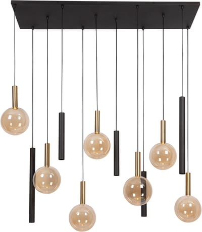 Lucide JOSIANE - Hanglamp - 7xG9 - Zwart | Vibes