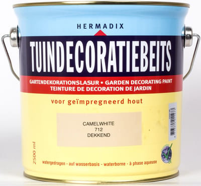 Hermadix Tuindecoratiebeits dekkend 712 Camel White - 2,5 l