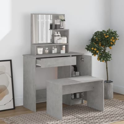 vidaXL - Kaptafelset - 86,5x35x136 - cm - betongrijs