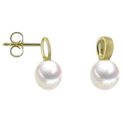 Luna-Pearls - 311.2071 - Oorbellen - Dames - 14K Geelgoud - Zoetwater gekweekte parel