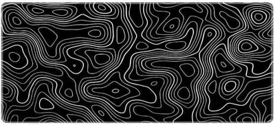 Grote Gaming Mouse Pad met Gestikte Randen, Anti-Slip Onderzijde en Speciale Oppervlakte voor Snelheid en Precisie - 900x400mm, Zwart