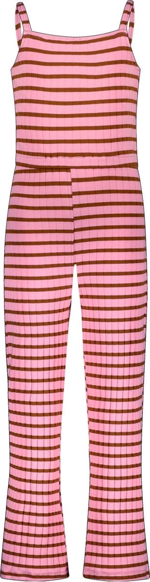 B.Nosy Meisjes jumpsuit - Sugar + pinda streep - Maat 128