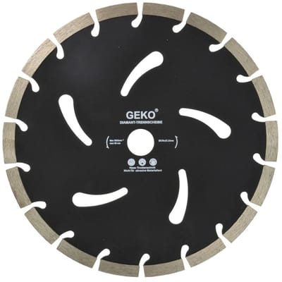 GEKO Segmented diamantzaagblad - Koelgaten - 230 mm - Zwarte afwerking