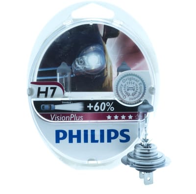 Philips Halogeenlamp H7 Voor Ford, Opel En Vw, 55W, 3250K, 1500Lm, Set Van 2.