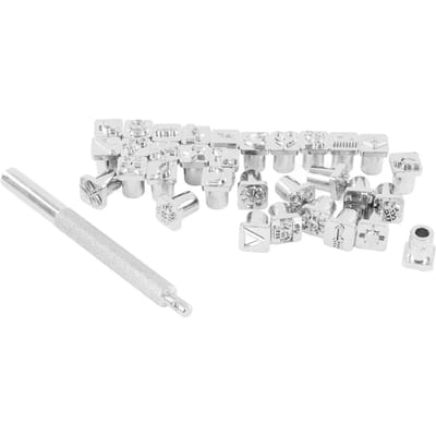 Leder Stempel Gereedschap Exquise Patronen Roestvrij Staal Leder Stempel Pons Gereedschap voor DIY Leder white