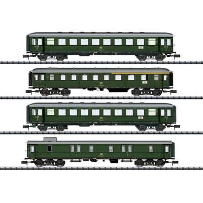 MiniTrix 18709 N set van 4 personenrijtuigen Lokaal verkeer van de DB, MHI