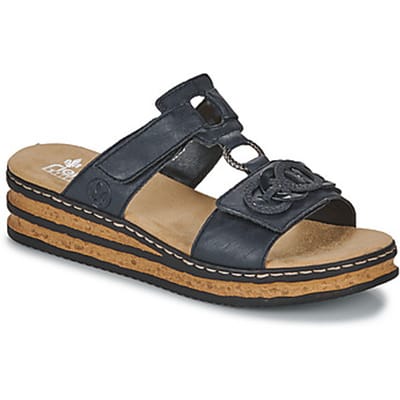 Rieker Dames Slipper - 62936-14 Blauw - Maat 37