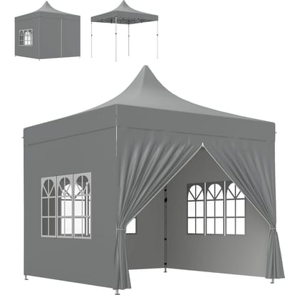Outsunny-Zware pop-up luifel-Oxford-stof-290x290x325cm-Grijs