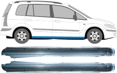 Volledige dorpel voor Mazda Premacy 1999-2005 / Links + Rechts / Set