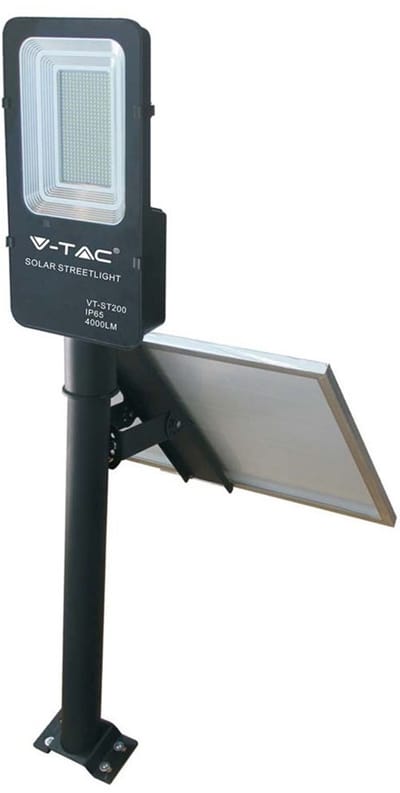 V-TAC VT-ST200 Solar Straatlantaarn - IP65 Waterdicht - 4000 Lumen - 4000K