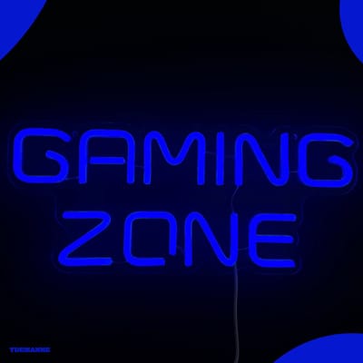 Neon Lamp - Gaming Zone - Dimbaar - Incl. Ophanghaakjes - Neon Sign - Neon Verlichting - Neon Led Lamp - Wandlamp