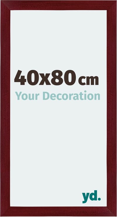 Your Decoration - Fotolijst 40x80 cm - MDF - Wijnrood Geveegd - Mura