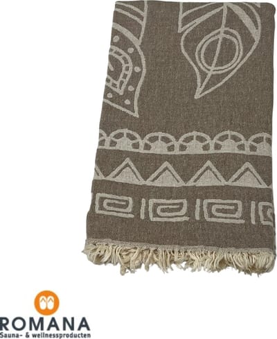 Romana Products Bali Hamamdoek - Baddoek - Strandlaken - Saunalaken 100cm x 180cm - Ochtendjas - Taupe