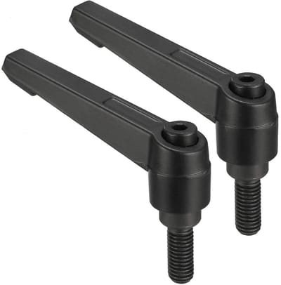 Dailygoods- Klemhendels 2 stuks - Verstelbaar - Snelspanner met drukknop - Aluminiumlegering - M8 x 20 mm - Voor machines en apparatuur - Schroefknoppen