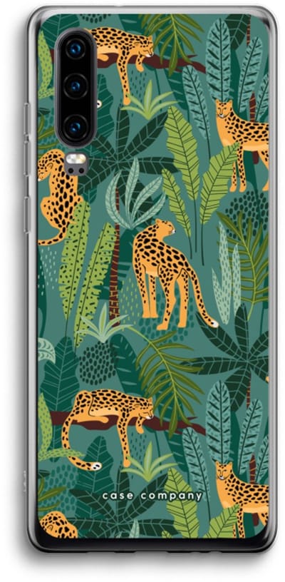 Case Company® - Hoesje geschikt voor Huawei P30 hoesje - Luipaard 2 - Soft Cover Telefoonhoesje - Bescherming aan alle Kanten en Schermrand
