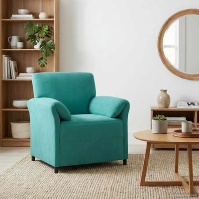 vidaXL - 1-Zits - Bank - Turquoise - 88 - x - 83 - x - 95 - cm - Fluweel