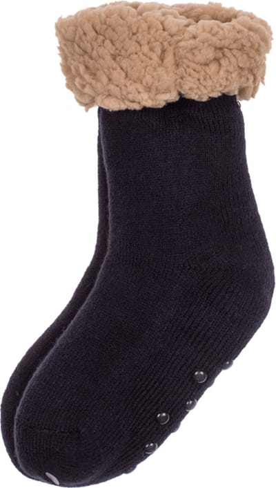 Sokken - huissokken - kindersokken - winter – warm gevoerd –zwart/bruin