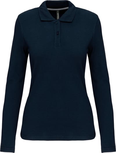 Kariban Damespolo lange mouwen K244 - Navy - 3XL
