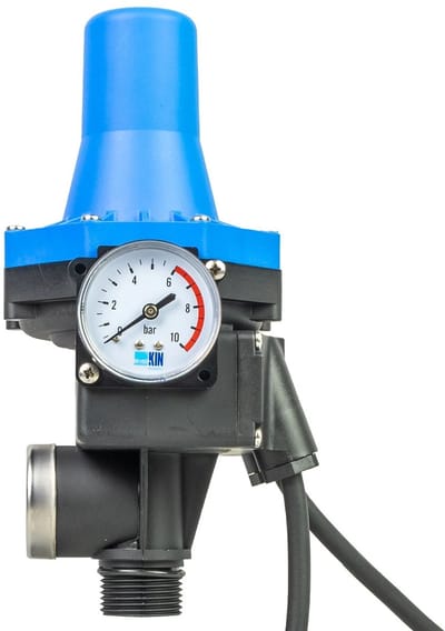 Kinpumps Pumpcontrol drukschakelaar met manometer | 1 inch buitendraad | droogloopbeveiliging