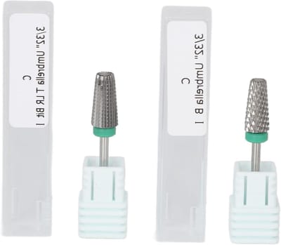 Nail Drill Bits Set - Nagelvijl Bits - Gelnagels Bewerken - Tungstenstaal Materiaal - 2 Stuks - Zilver