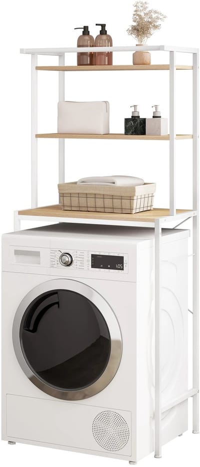 Lilac & Lily Wasmachinekast - Wasmachine Ombouw - Toiletkast - Washok Kast - Opbergrek - Toilet Ombouw - 67x162x40cm - Wit