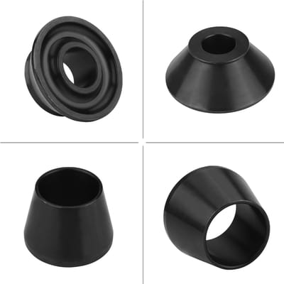 4 stuks Wielenbalanceeradapter Kegels Standaard Taps Toelopende Kegelset voor 40 mm As zwart
