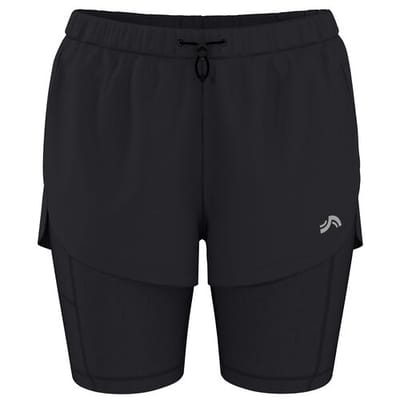 CRIVIT Dames 2-in-1 sportbroekje (Zwart, XS (32/34))
