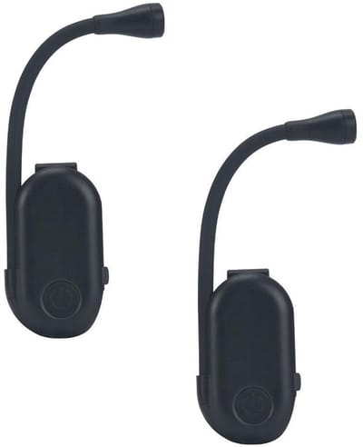 GELLDG Opklembare leeslamp - LED-leeslamp - 360° draaibaar ontwerp - Instelbare helderheid - Verkrijgbaar in 3 kleuren - Draagbaar en gebruiksvriendelijk - Werkt op batterijen - Kleine bureaulamp - Geschikt voor werk, slaapkamer, reizen