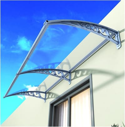 Deurluifel - Afdak Veranda - Bescherming Buiten - Zelfreinigend PC Materiaal - 80x150 cm - Transparant