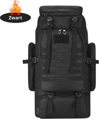 Livano Rugzak - Dames - Heren - Meisje - Jongens - Backpack - Outdoor - Zwart
