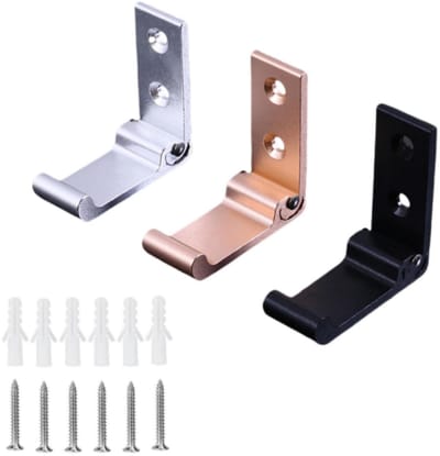 3 stuks opvouwbare jashaken, muurhaken voor het ophangen van jassen, stoffen rugzak, opvouwbare zelfklevende haken, hoofdtelefoonjackhouder, aluminium legering met schroeven