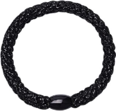 Hidzo Haarelastiekje - Elastiek & armband - Zwart glitter