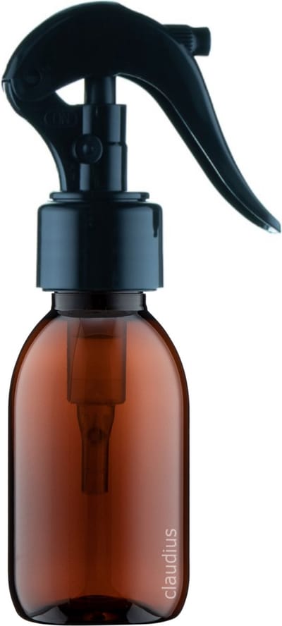 Lege Plastic Fles 125 ml PET Amber bruin - met luxe verstuiverdop - set van 10 stuks - navulbaar - leeg
