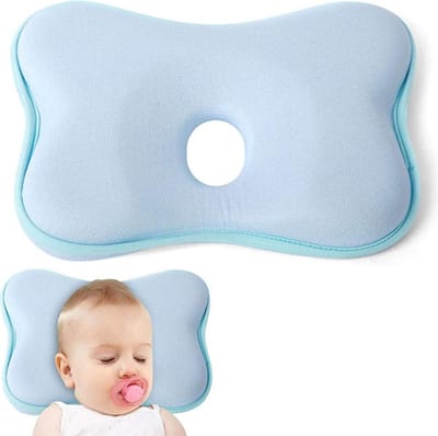 Babykussen, orthopedisch kussen tegen plat hoofdje, kussen van traagschuim 26*23*3 cm
