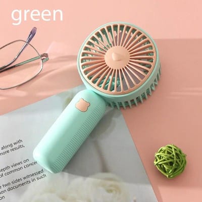 Mini ventilateurs portables ventilateur portatif USB Rechargeable refroidisseur d'air ventilateurs à main de voyage en plein Air vert